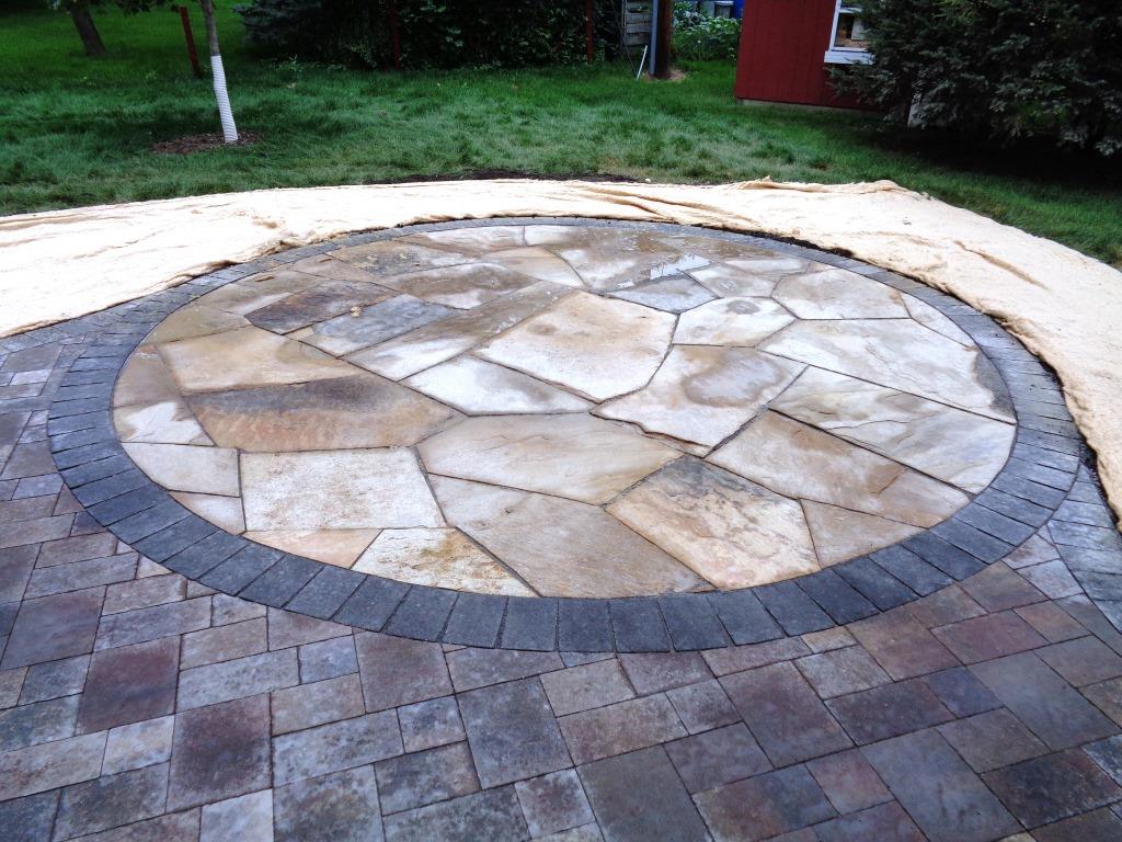Paver Patio using Flagstone
